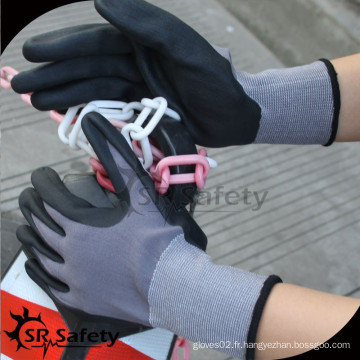SRSAFETY 15G gant moulé en micro mousse en nitrile gant de travail en acier